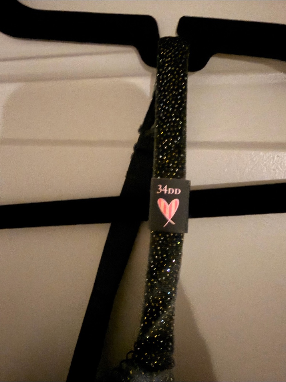NWT Victoria’s Secret Body by Victoria Lined Demi Bra 34DD Black Shimmer - Picture 4 of 4